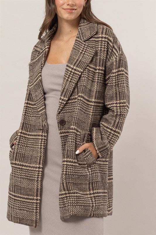 Presley Plaid Oversized Coat