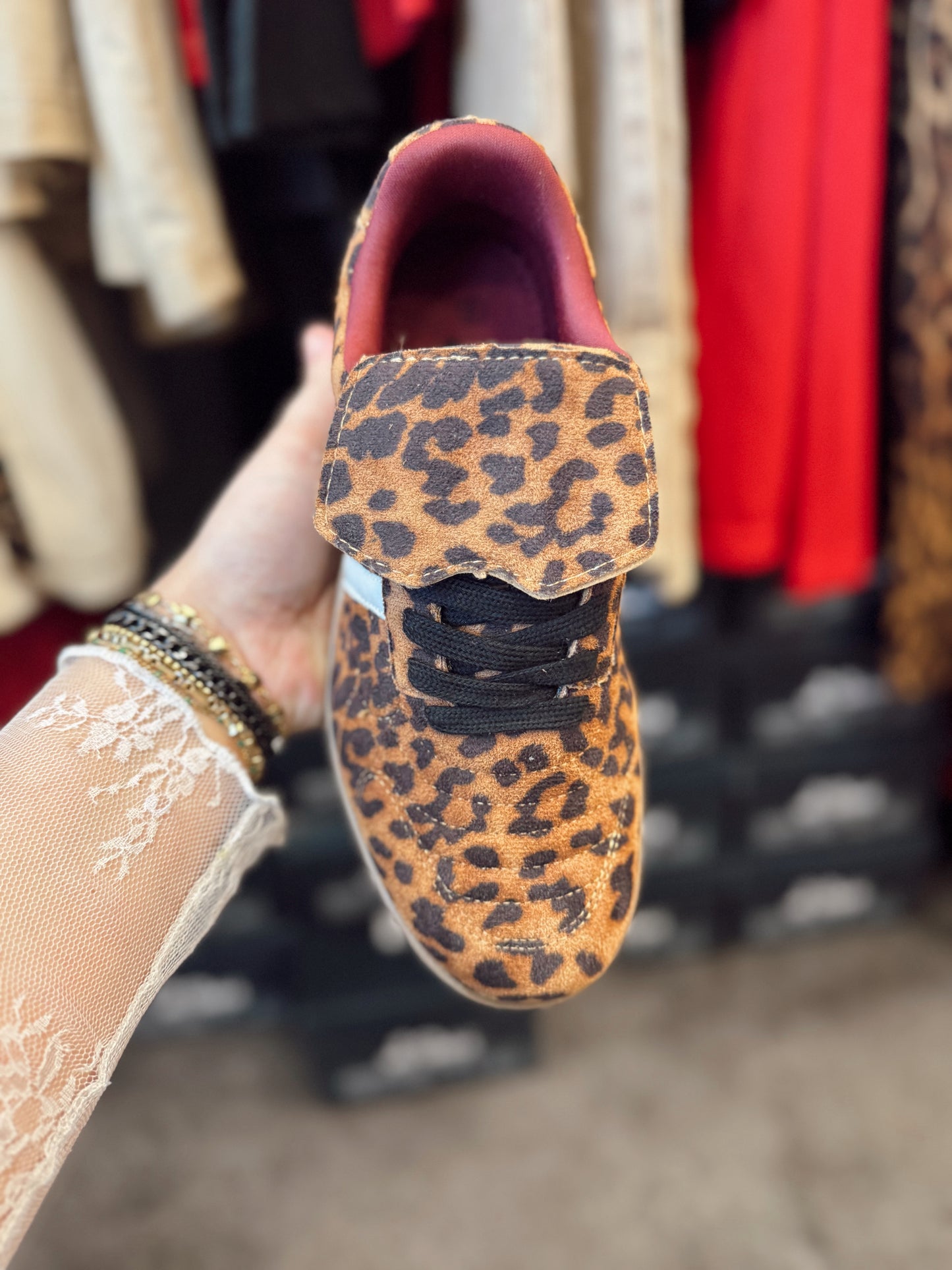 Women’s Lace Up Sneakers LEOPARD