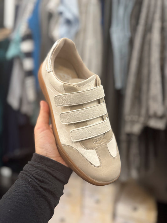 Cream 3 Strap Blowfish Sneakers