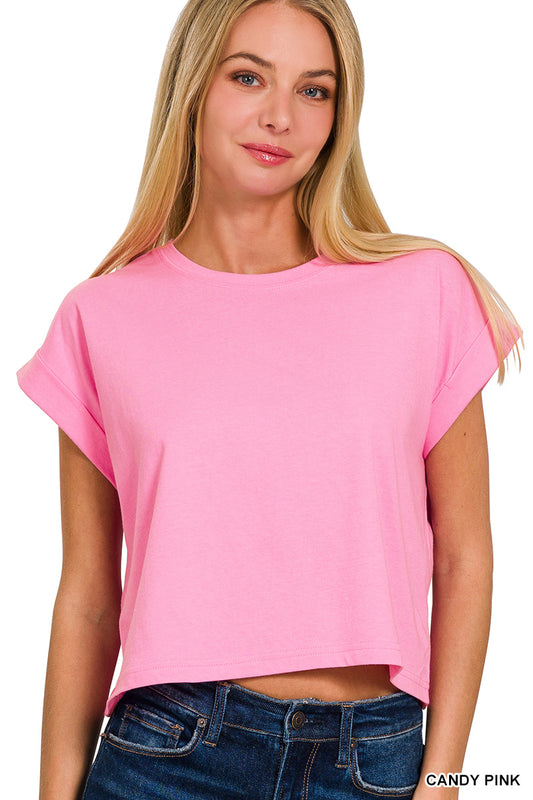 Felicia Folded Sleeve Top
