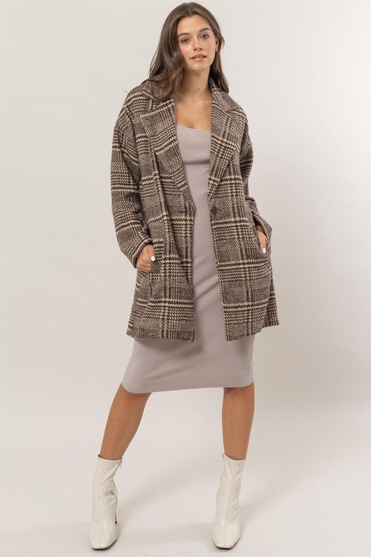 Presley Plaid Oversized Coat