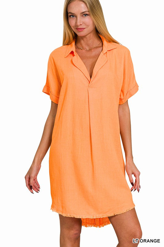 Lorie Linen Shirt Dress