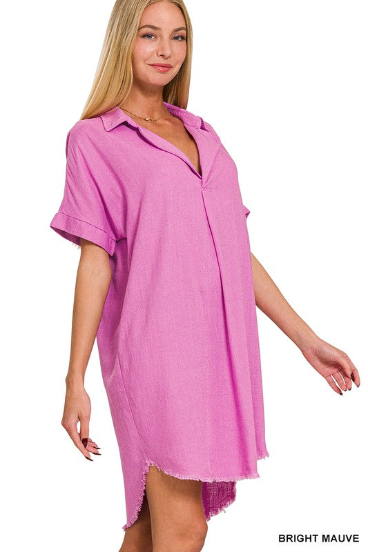 Lorie Linen Shirt Dress