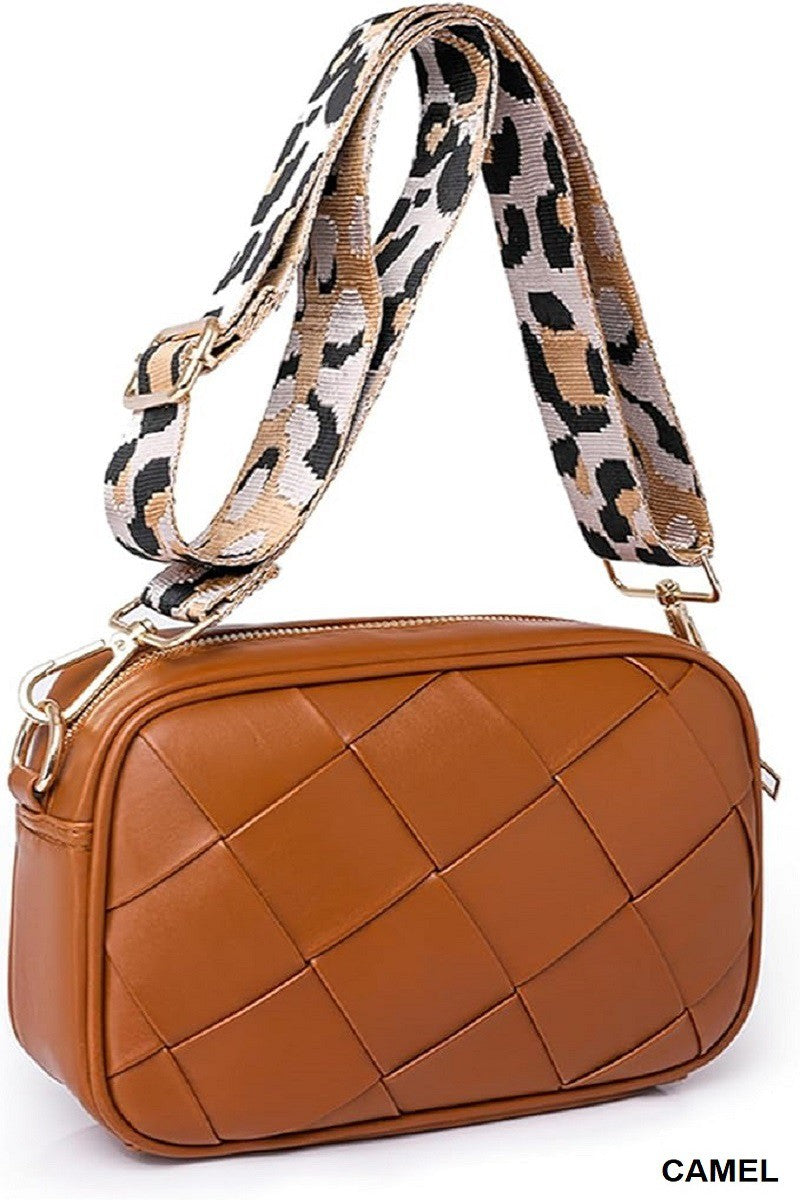 Leopard Strap Crossbody Purse