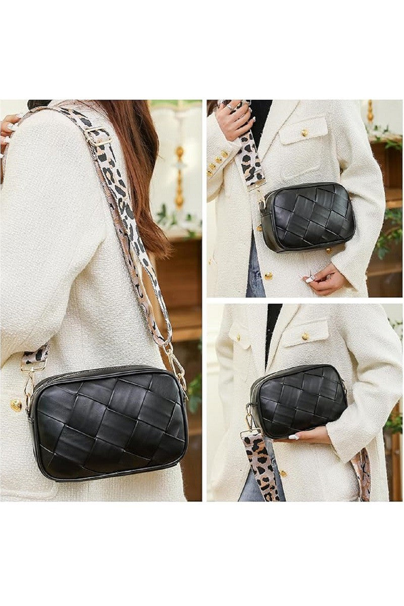 Leopard Strap Crossbody Purse