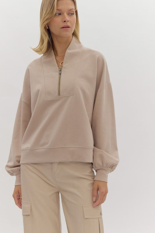 Haley Half Zip Sweater