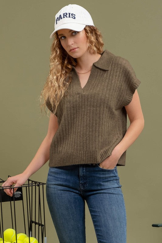 Remi Ribbed Sleeveless Sweater