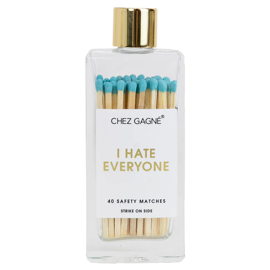 I Hate Everyone- Glass Bottle Safety Matches