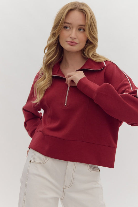 Hazel Half Zip Top