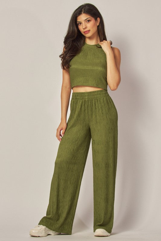 Crinkle Loungewear Set