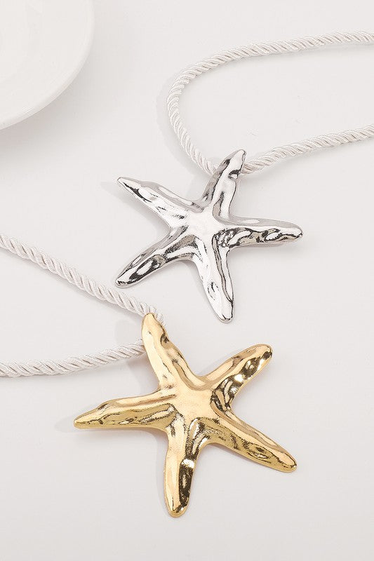 Summer Large Starfish Pendant Necklace