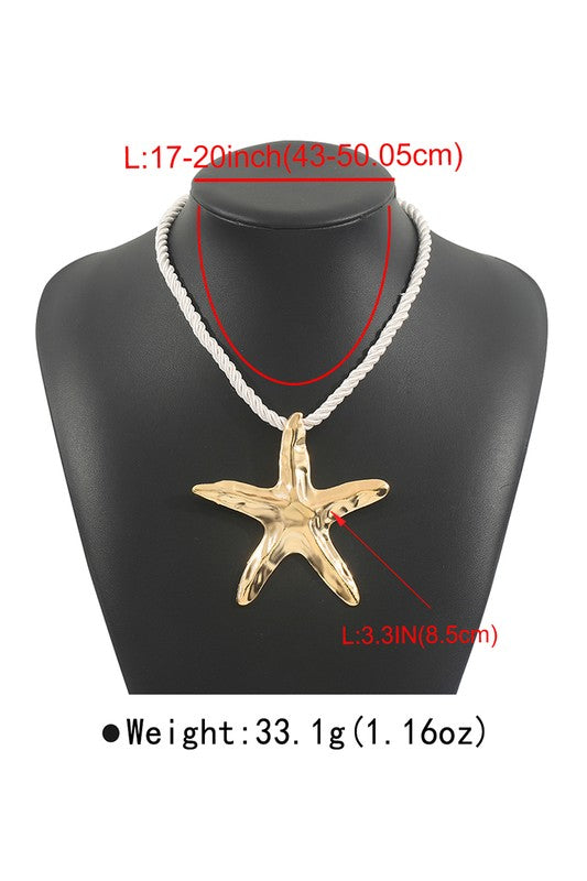 Summer Large Starfish Pendant Necklace