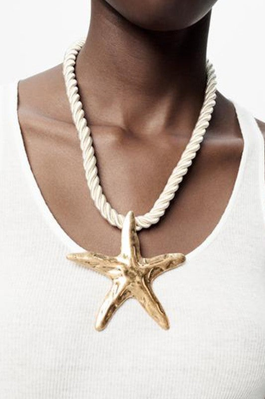 Summer Large Starfish Pendant Necklace