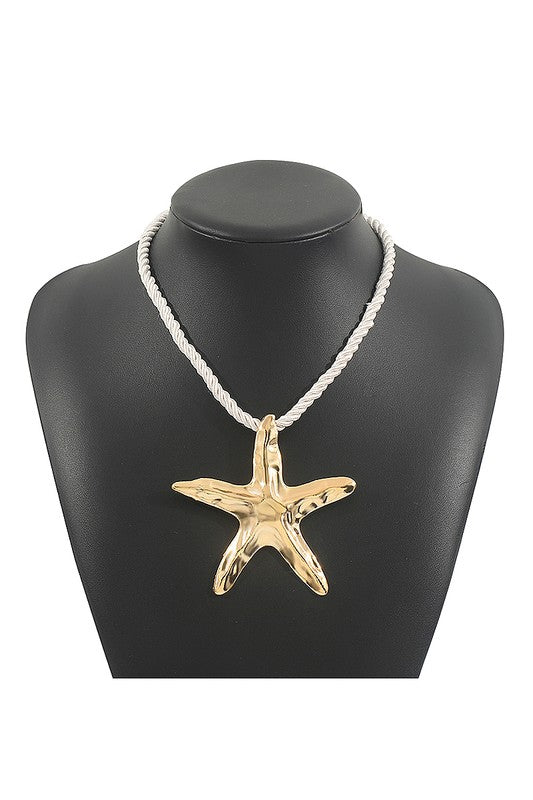 Summer Large Starfish Pendant Necklace