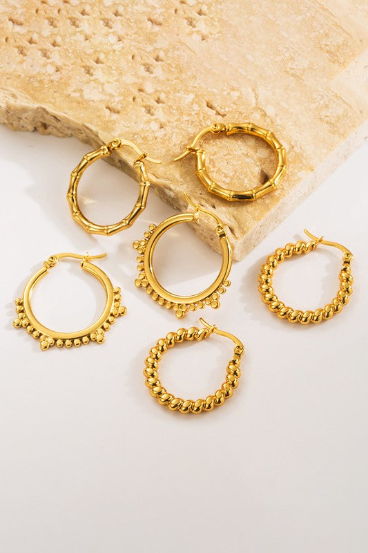 Stainless Steal Hoop Earrings