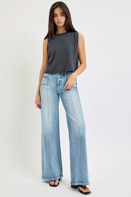 Millie Mid Rise Wide Jeans