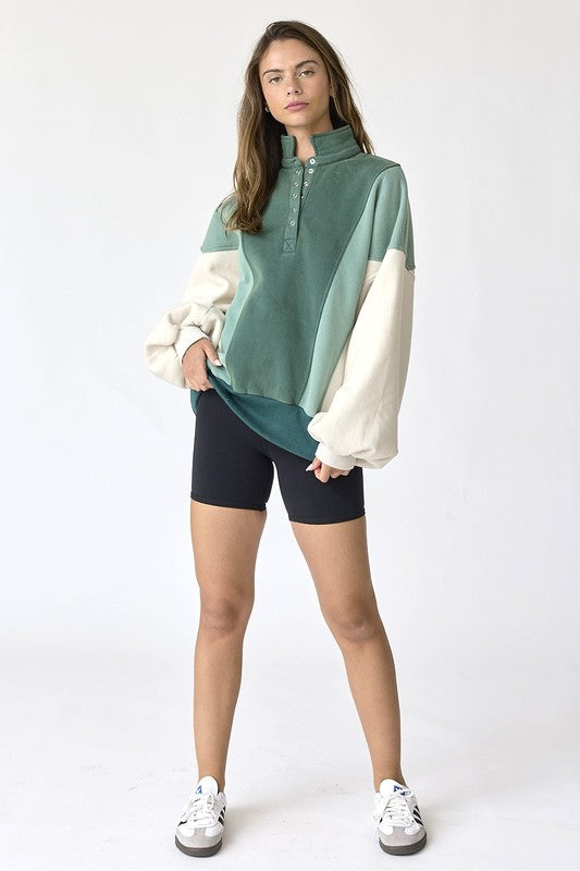 Emma Oversized Colorblock Sweatshirt