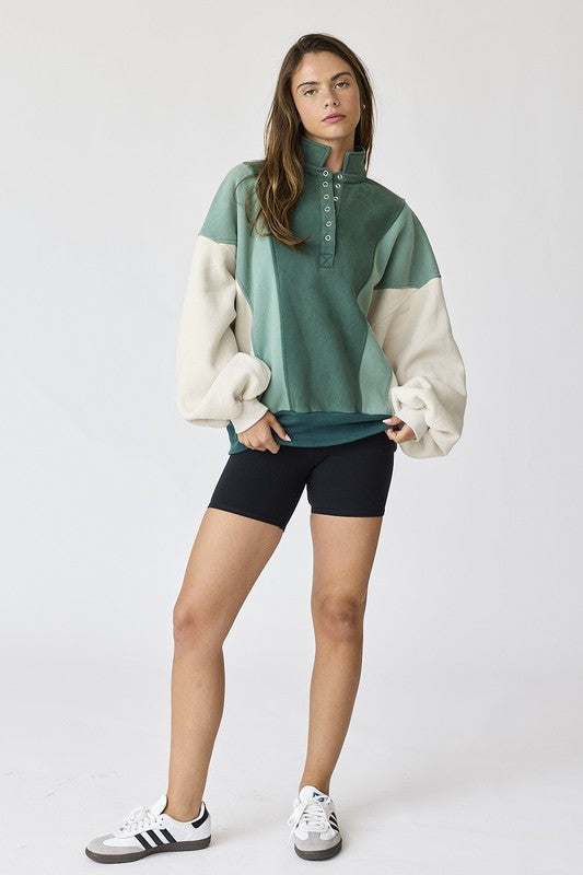 Emma Oversized Colorblock Sweatshirt