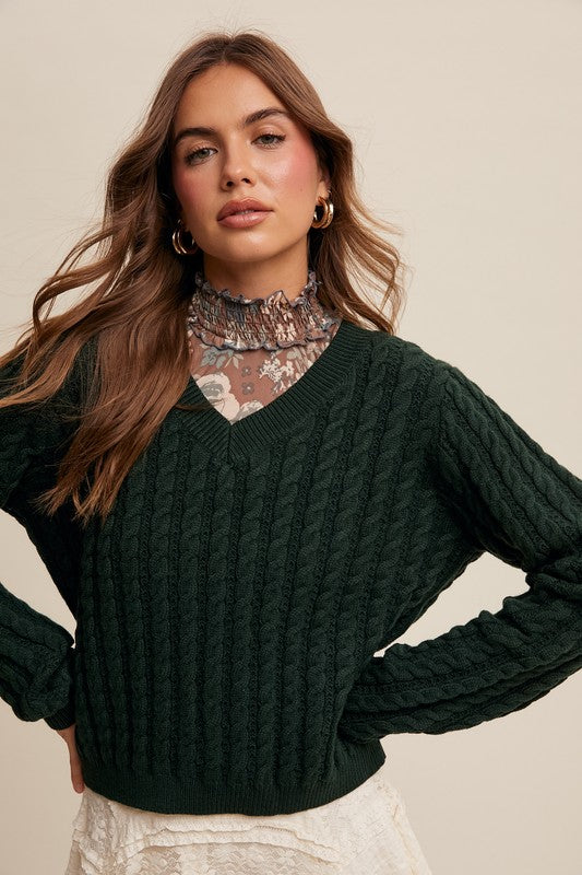 Vintage Cable Knit Sweater