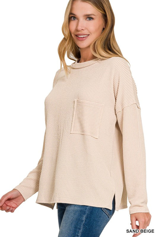 Lisa Long Sleeve Ribbed Top