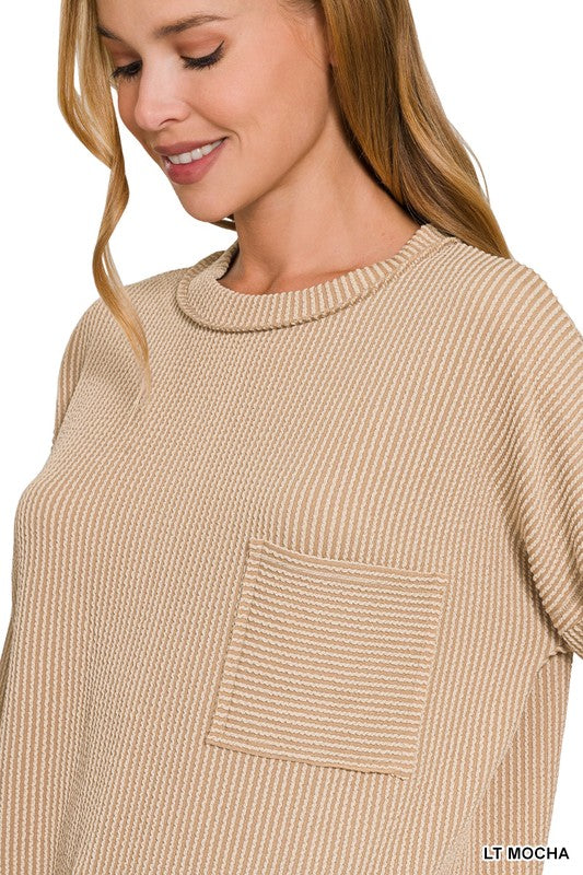 Lisa Long Sleeve Ribbed Top