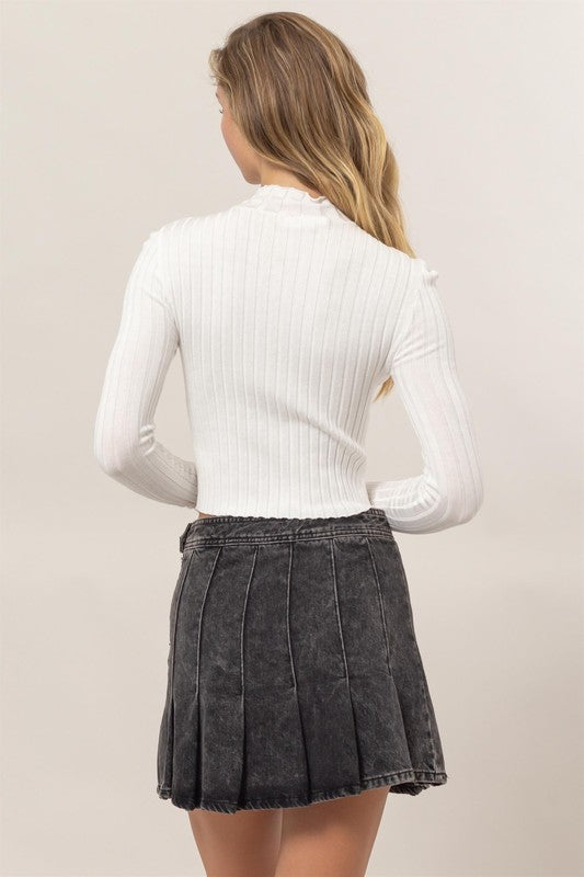 Rindi Ribbed Knit Crop Top