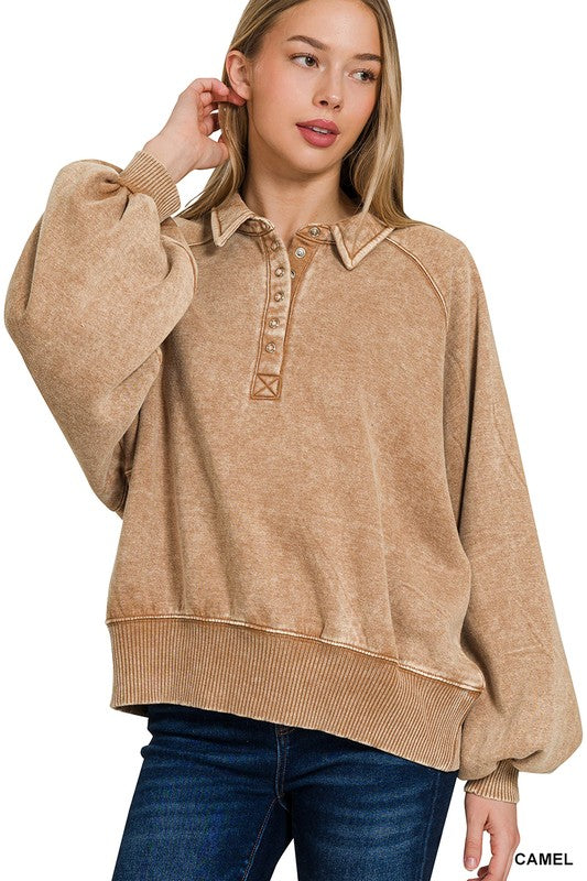 Brittan Button Up Pullover