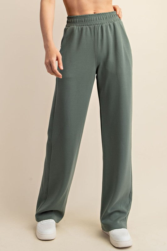 Sarah Scuba Straight Leg Pants