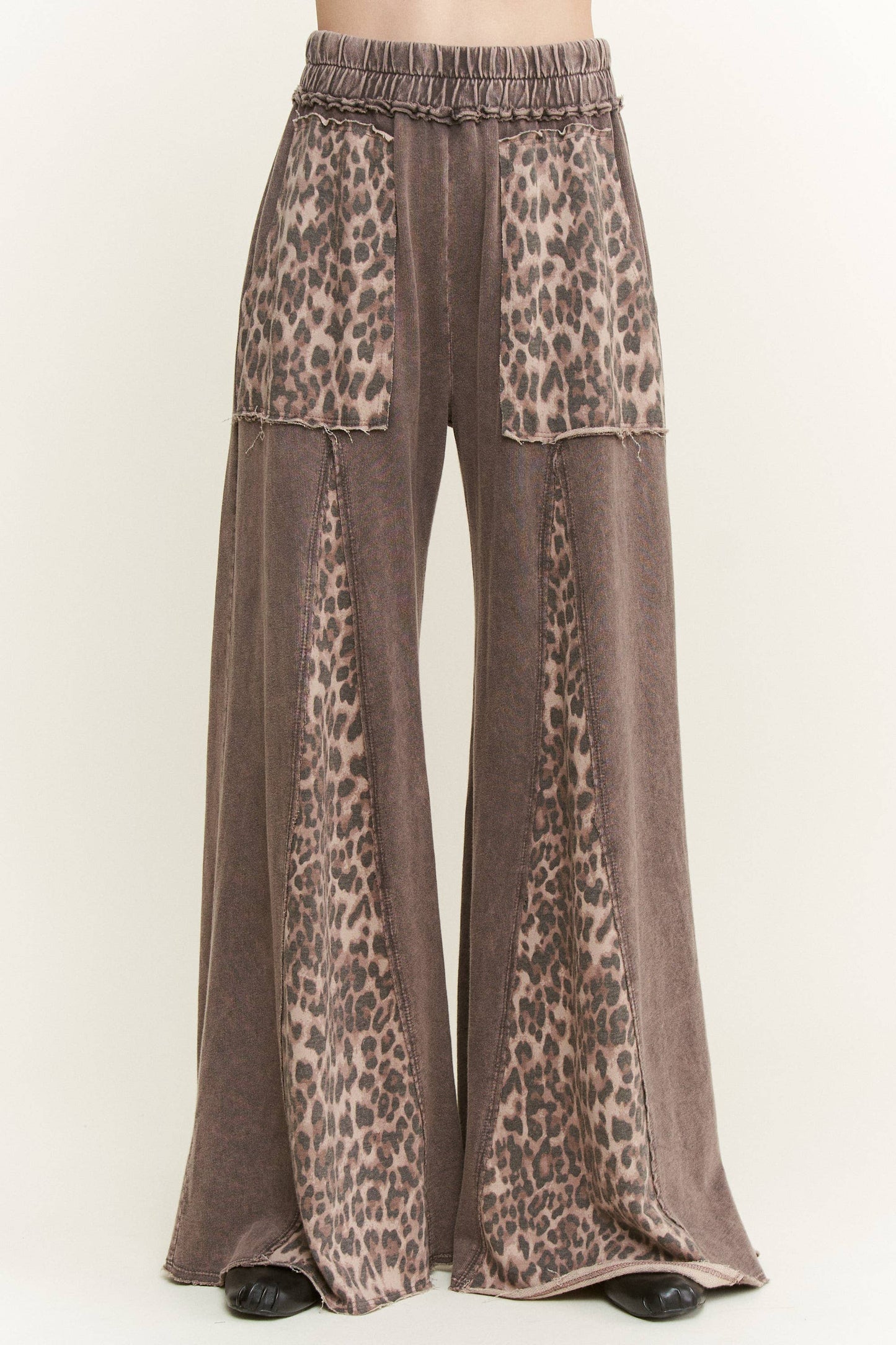 Mineral Washed Leopard Sweatpants