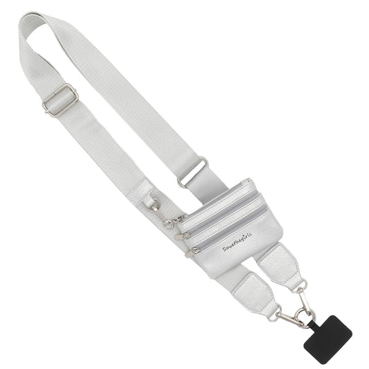 Clip & Go Phone Lanyard with Wallet - Neutral Collection: Silver