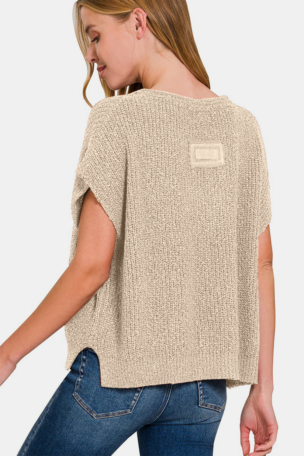 Sarah Split Neck Sweater