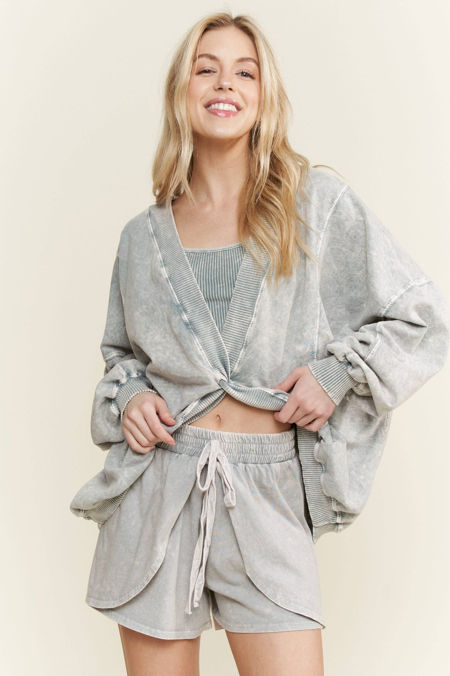 Mineral Washed Reversible Sweatshirt