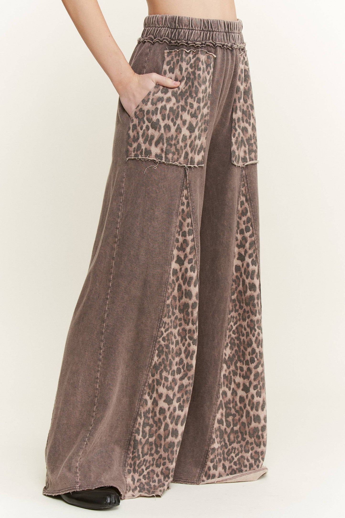 Mineral Washed Leopard Sweatpants