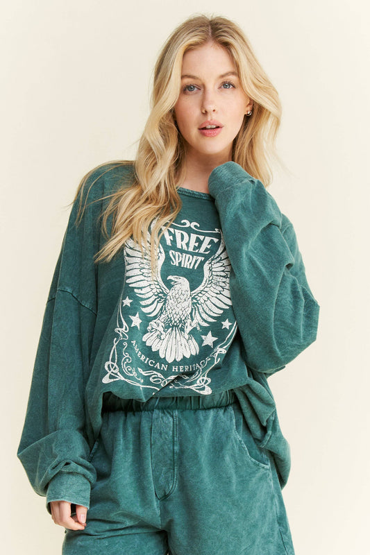 Mineral Washed Free Spirit Sweatshirt